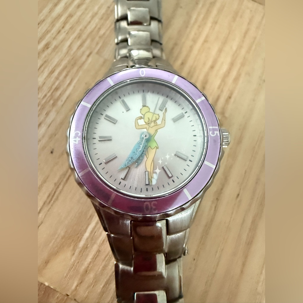 Disney Sii Seiko Ladies Tinker Bell Stainless Steel Watch New Battery